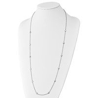 Chisel Stainless Steel Polished Stars on a Cable Chain Necklace, 35" view 4