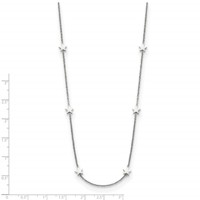 Chisel Stainless Steel Polished Stars on a Cable Chain Necklace, 35" view 5
