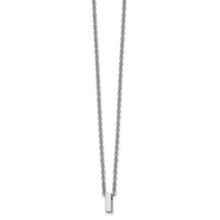 Stainless Steel Polished Letter I Necklace with 2in Ext, 18" view 1