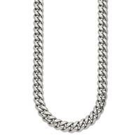 Chisel Stainless Steel Polished Curb Chain Necklace, 24" view 2