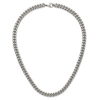 Chisel Stainless Steel Polished Curb Chain Necklace, 24" view 4