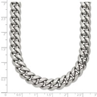 Chisel Stainless Steel Polished Curb Chain Necklace, 24" view 5