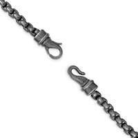Chisel Stainless Steel Antiqued Box Chain - 24in view 3