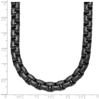 Chisel Stainless Steel Polished Gun Metal IP-plated Box Chain, 24" view 5