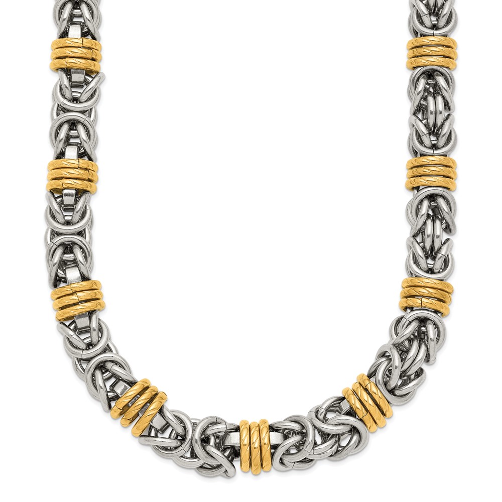 Stainless Steel Polished Yellow IP-plated 24in Necklace