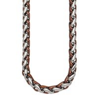 Chisel Stainless Steel Polished Brown IP-plated Necklace, 24" view 2
