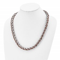Chisel Stainless Steel Polished Brown IP-plated Necklace, 24" view 5