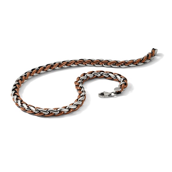 Chisel Stainless Steel Polished Brown IP-plated 24 inch Necklace