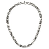 Chisel Stainless Steel Polished Curb Chain Necklace, 24" view 4