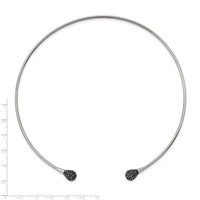 Stainless Steel Polished with Hematite Flexible Neck Wire view 2