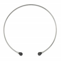 Stainless Steel Polished with Hematite Flexible Neck Wire view 1