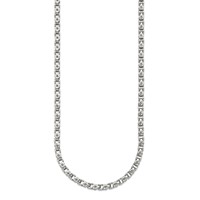 Chisel Stainless Steel Polished Fancy Circle Link Chain, 18" view 3
