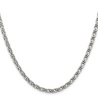 Chisel Stainless Steel Polished Fancy Circle Link Chain, 18" view 4