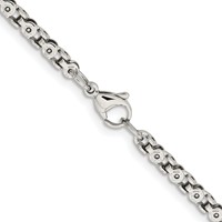 Chisel Stainless Steel Polished Fancy Circle Link Chain, 18" view 5