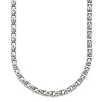 Chisel Stainless Steel Polished Fancy Circle Link Chain, 18" view 1