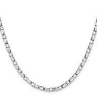 Stainless Steel Polished Fancy Link Chain, 18" view 3