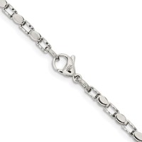 Stainless Steel Polished Fancy Link Chain, 18" view 4