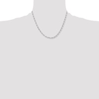 Stainless Steel Polished Fancy Link Chain, 18" view 2