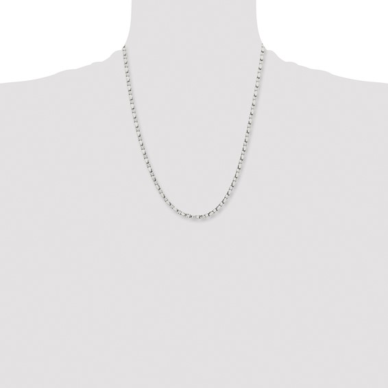 Stainless Steel Polished Fancy Link 22in Chain