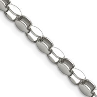 Stainless Steel Polished Fancy Link Chain, 18" view 1