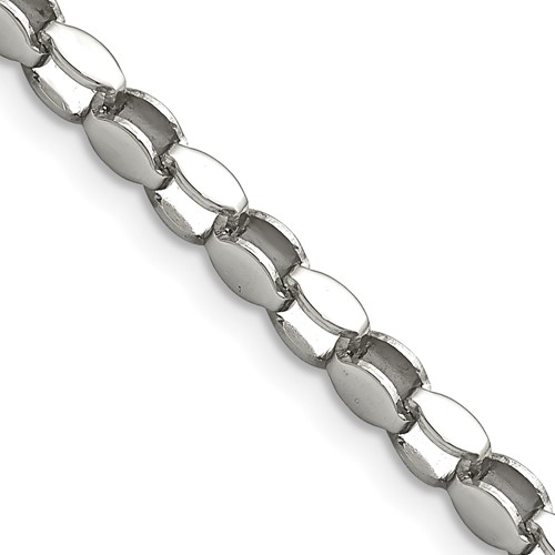 Stainless Steel Polished Fancy Link Chain, 18"