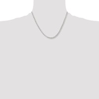 Chisel Stainless Steel Polished and Textured Fancy Rolo Chain, 18" view 4