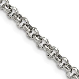 Chisel Stainless Steel Textured Rolo Chain
