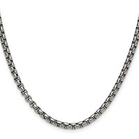 Chisel Stainless Steel Polished 3.9mm Rounded Box Chain, 18" view 2