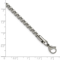 Chisel Stainless Steel Polished 3.9mm Rounded Box Chain, 18" view 5