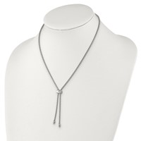 Chisel Stainless Steel Polished Adjustable Up to Box Chain Necklace, 20.5" view 2