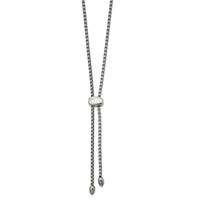 Chisel Stainless Steel Polished Adjustable Up to Box Chain Necklace, 20.5" view 1