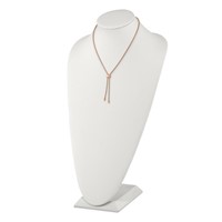 Chisel Stainless Steel Polished Rose IP-plated Adjustable Up to Box Chain Necklace, 20.5" view 2