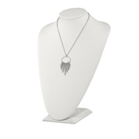 Chisel Stainless Steel Polished Circle Necklace with Bars Pendant on a Cable Chain, 20" view 4