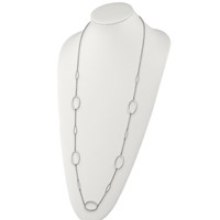 Chisel Stainless Steel Polished Fancy Oval Link Necklace, 38" view 3