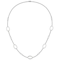 Chisel Stainless Steel Polished Fancy Oval Link Necklace, 38" view 5