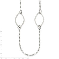 Chisel Stainless Steel Polished Fancy Link Necklace - 36in view 4