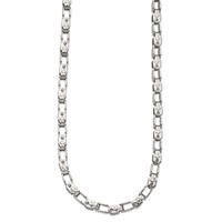 Chisel Stainless Steel Polished Fancy Link Chain, 18" view 3