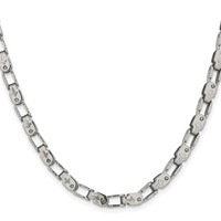 Chisel Stainless Steel Polished Fancy Link Chain, 18" view 4