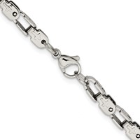 Chisel Stainless Steel Polished Fancy Link Chain, 18" view 5