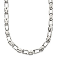 Chisel Stainless Steel Polished Fancy Link Chain, 18" view 1