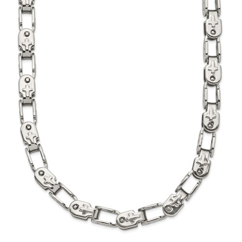 Chisel Stainless Steel Polished Fancy Link Chain, 18"