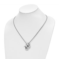 Chisel Stainless Steel Polished Fancy Twist Pendant on an Snake Chain Necklace, 18" view 4