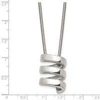 Chisel Stainless Steel Polished Fancy Twist Pendant on an Snake Chain Necklace, 18" view 5