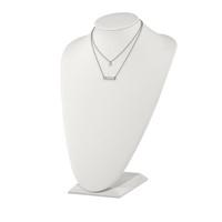 Chisel Stainless Steel Polished Heart and Bar Multi Strand Cable Chain Necklace with a 1.5 Inch Extension, 15.5" view 2