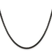 Chisel Stainless Steel Polished Black IP-plated Box Chain, 18" view 2