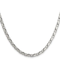 Stainless Steel Polished Fancy Link Chain, 18" view 3