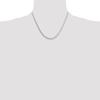 Stainless Steel Polished Fancy Link Chain, 18" view 2
