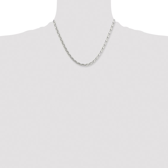 Stainless Steel Polished Fancy Link 18in Chain