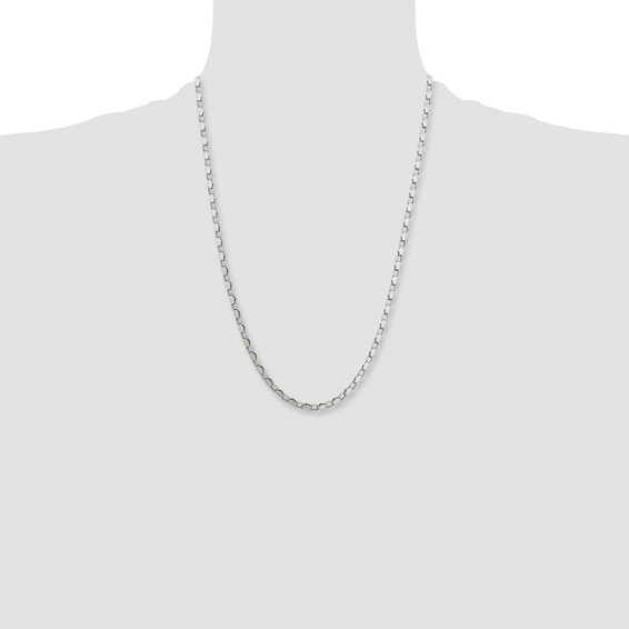 Stainless Steel Polished Fancy Link 24in Chain