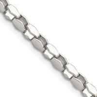 Stainless Steel Polished Fancy Link Chain, 18" view 1